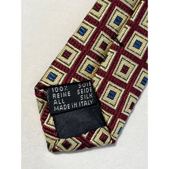 Vintage Johnny Lambs Italian Silk Geometric Tie - Picture 3 of 5